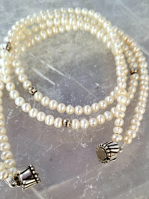 double strand freshwater pearl necklace