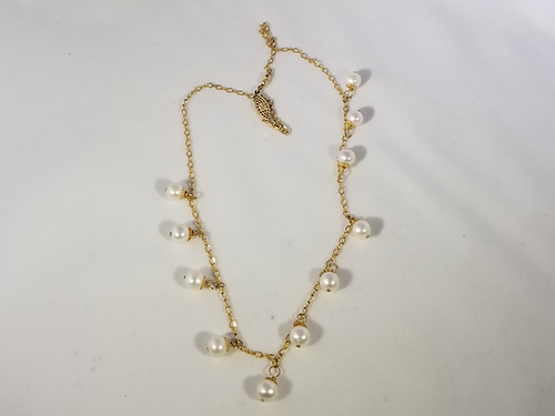 drop pearl 14 kt gold filled necklace