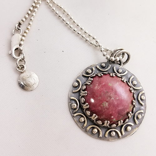 thulite pendant necklace