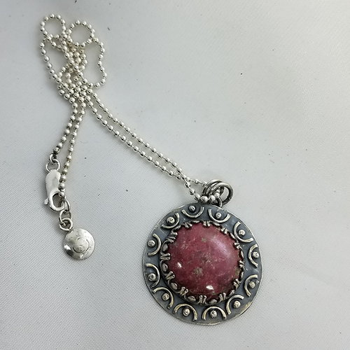 thulite pendant necklace