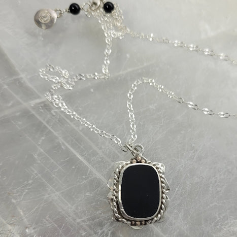 Black Onyx Pendant Necklace