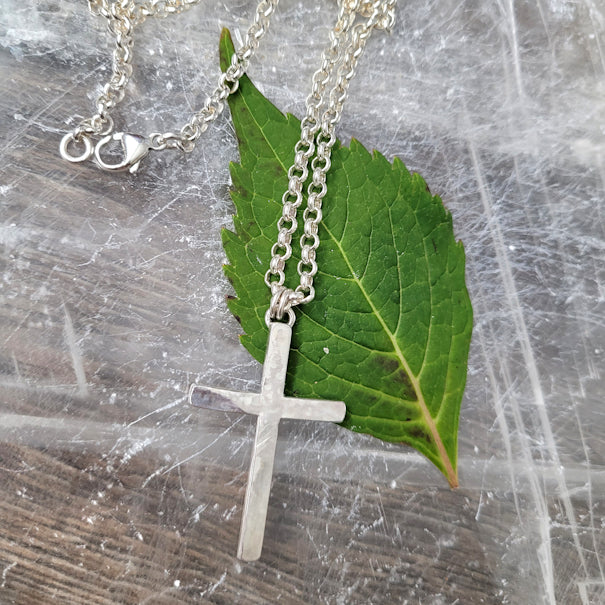 Large Sterling Silver Cross