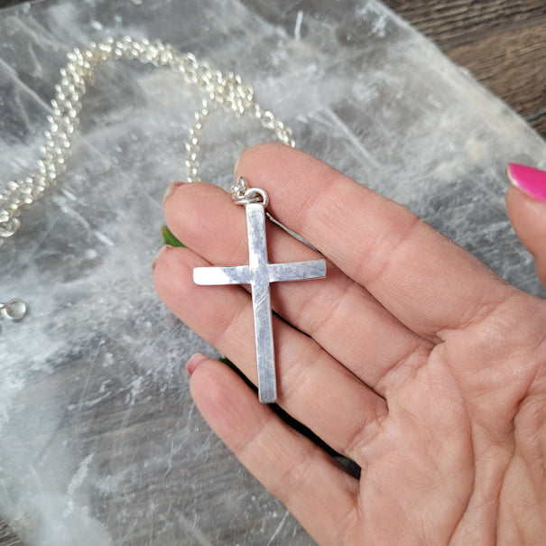 Large Sterling Silver Cross