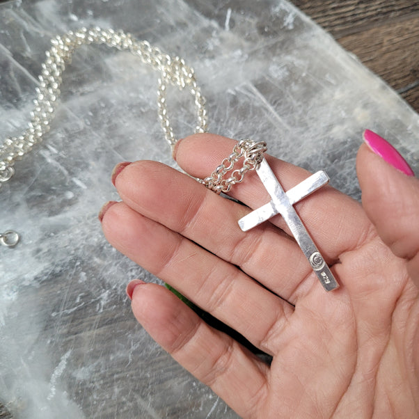 Large Sterling Silver Cross