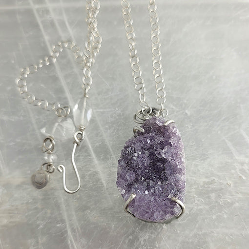 Raw Amethyst Pendant Necklace