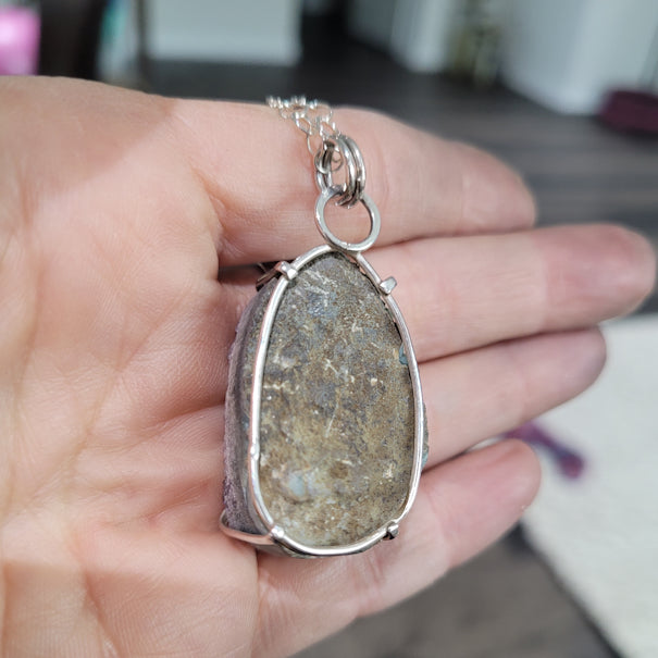 Raw Amethyst Pendant Necklace