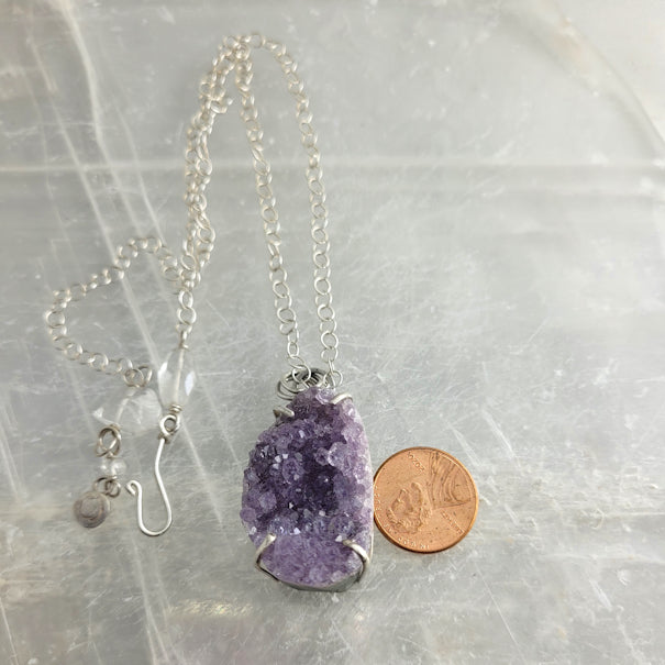 Raw Amethyst Pendant Necklace