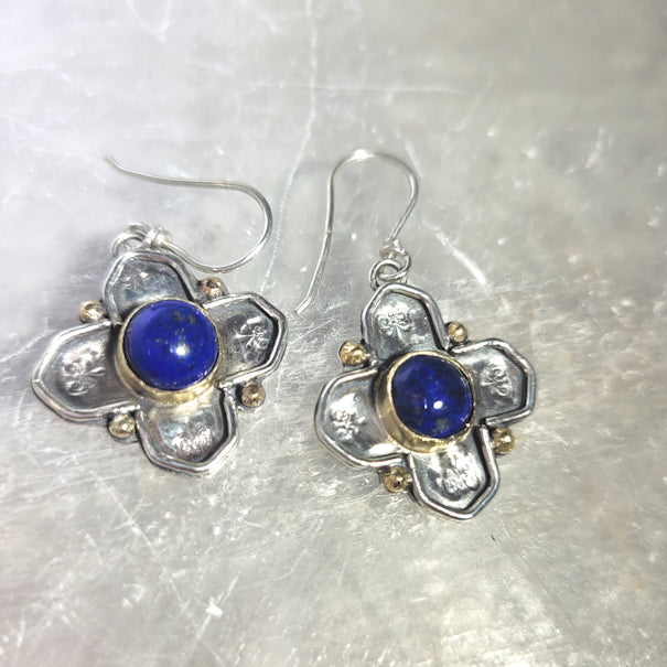 Lapis Medallion Earrings