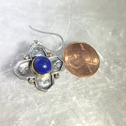 Lapis Medallion Earrings