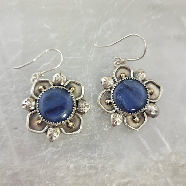 Kyanite Medallion Earrings