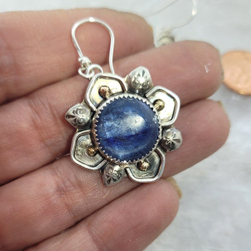 Kyanite Medallion Earrings