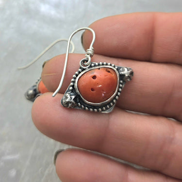 Red Coral Earrings