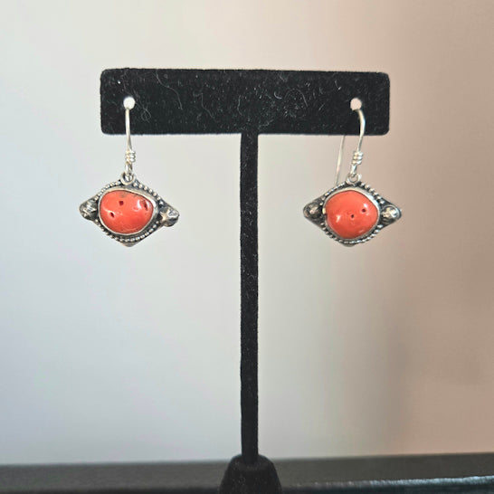 Red Coral Earrings