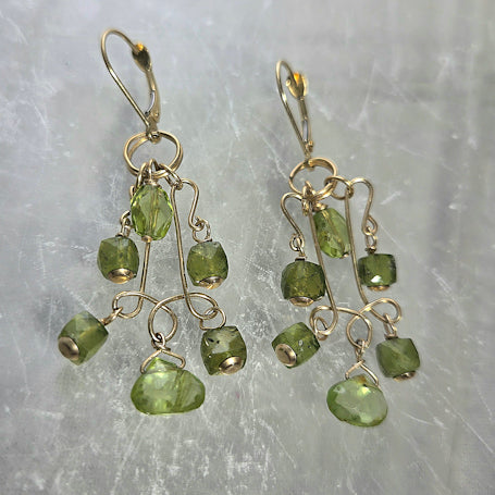 Peridot Angel Earrings