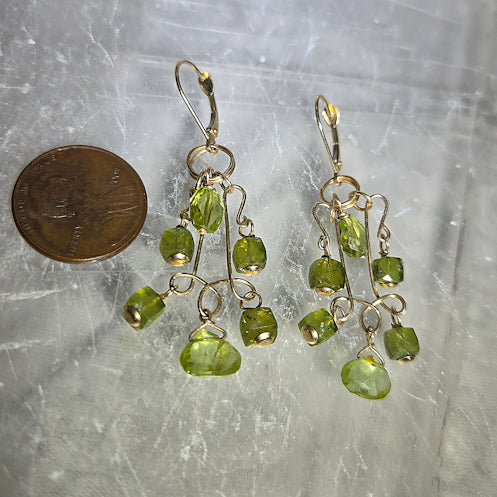 Peridot Angel Earrings