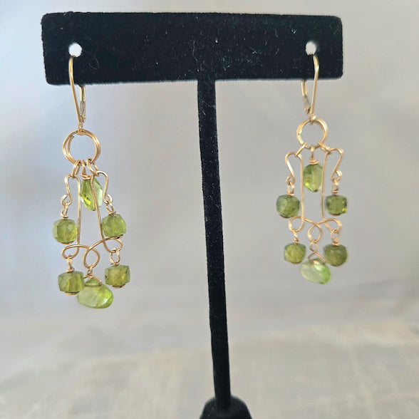 Peridot Angel Earrings