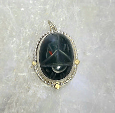 Bloodstone Scarab Pendant