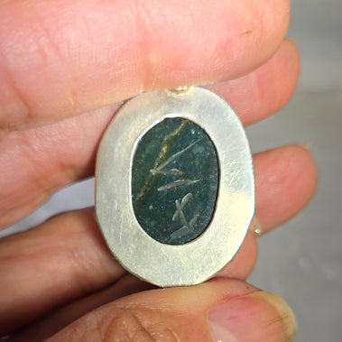 Bloodstone Scarab Pendant