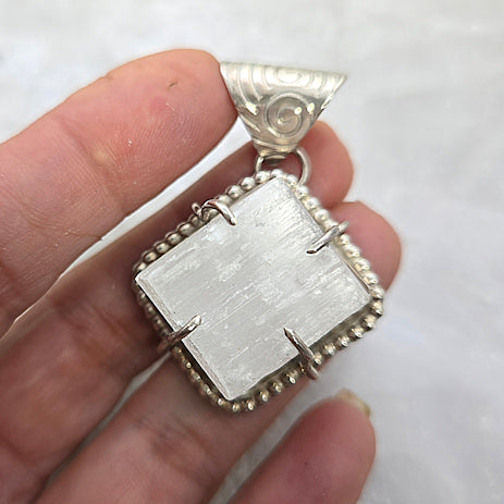 Selenite Cube Pendant