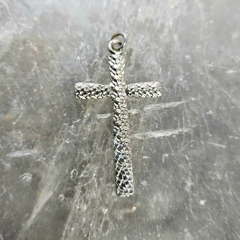 Patterned Silver Cross