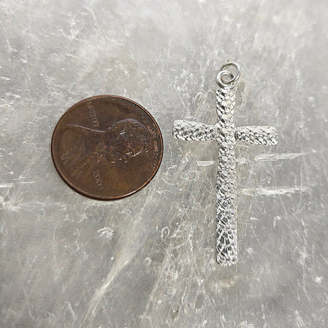 Patterned Silver Cross