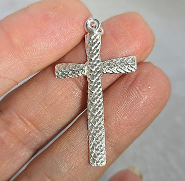 Patterned Silver Cross