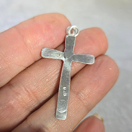 Patterned Silver Cross