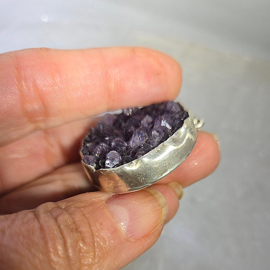 Amethyst Druzy Pendant