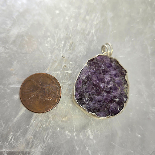 Amethyst Druzy Pendant