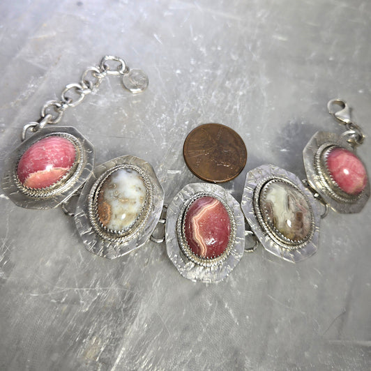 Pink Rhodochrosite Bracelet