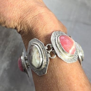 Pink Rhodochrosite Bracelet