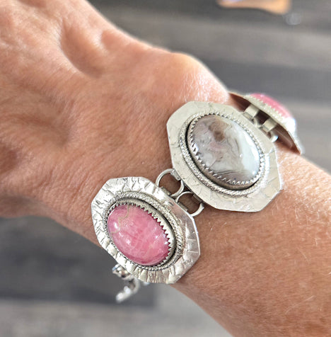 Pink Rhodochrosite Bracelet