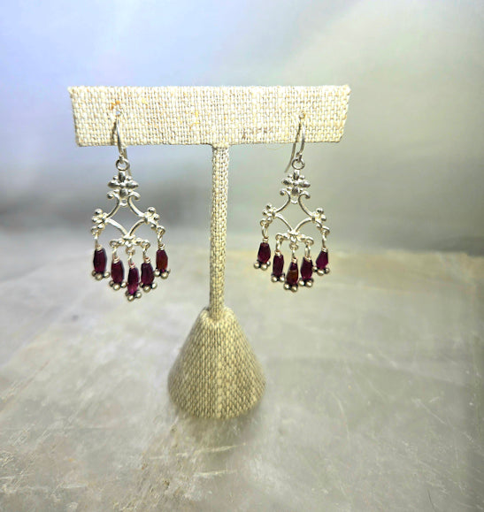 Garnet Dangle Earrings