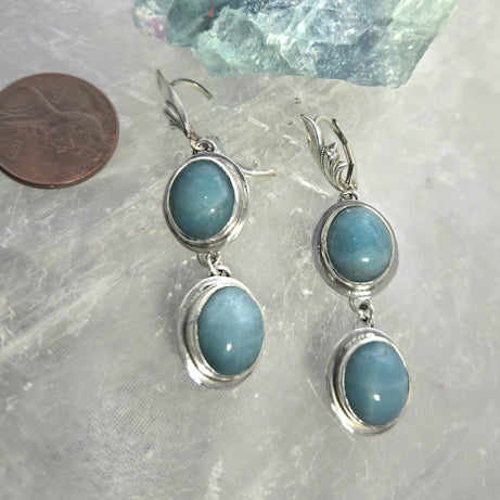 Double Amazonite Drop Earrings