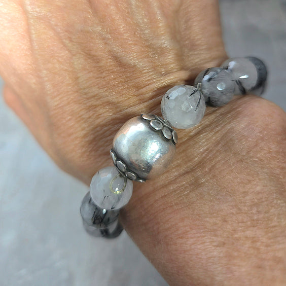 Tourmalinated Quartz Bracelet