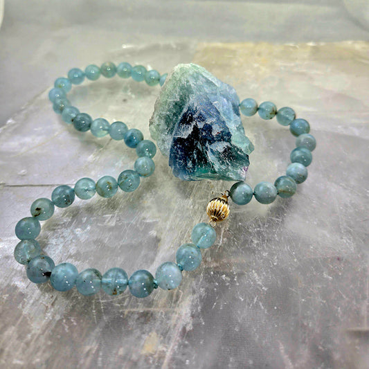 Aquamarine Beaded Necklace