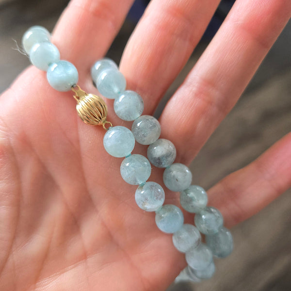 Aquamarine Beaded Necklace