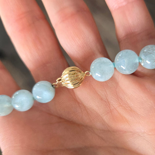 Aquamarine Beaded Necklace