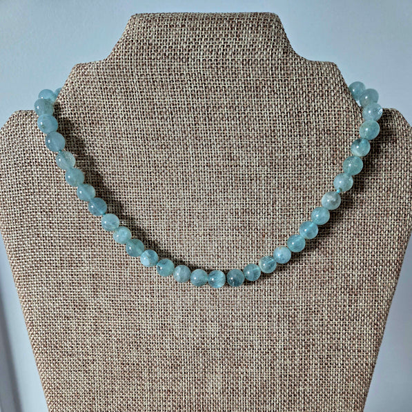 Aquamarine Beaded Necklace