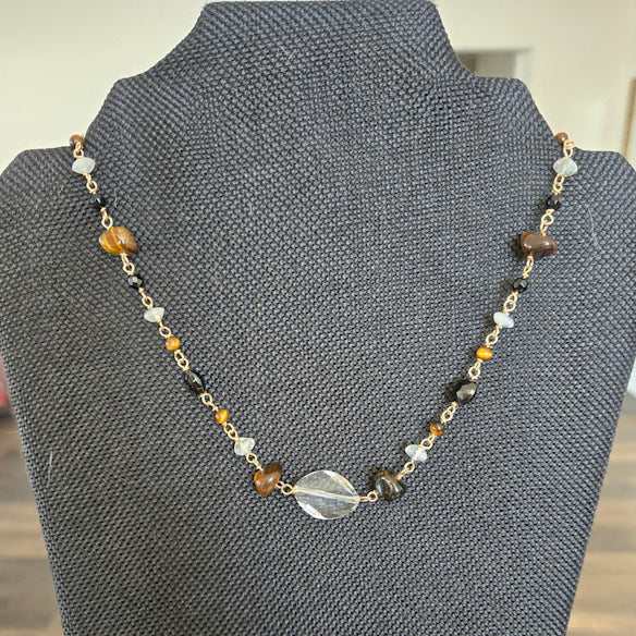 Multi Stone Tiger's Eye Necklace