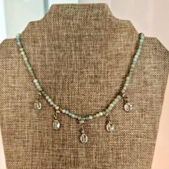 Aquamarine Dangle Necklace