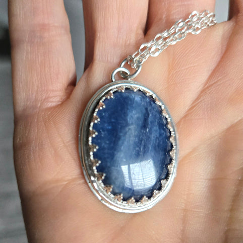 Blue Kyanite Pendant Necklace
