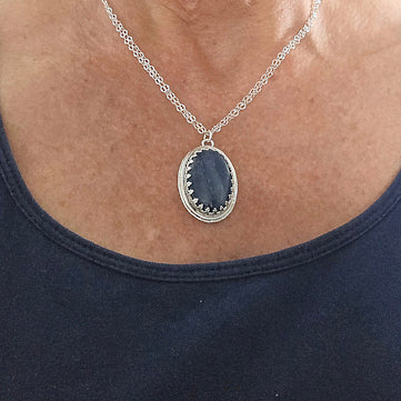 Blue Kyanite Pendant Necklace