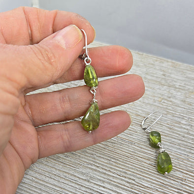 Drop Peridot Earrings