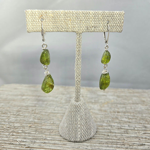 Drop Peridot Earrings