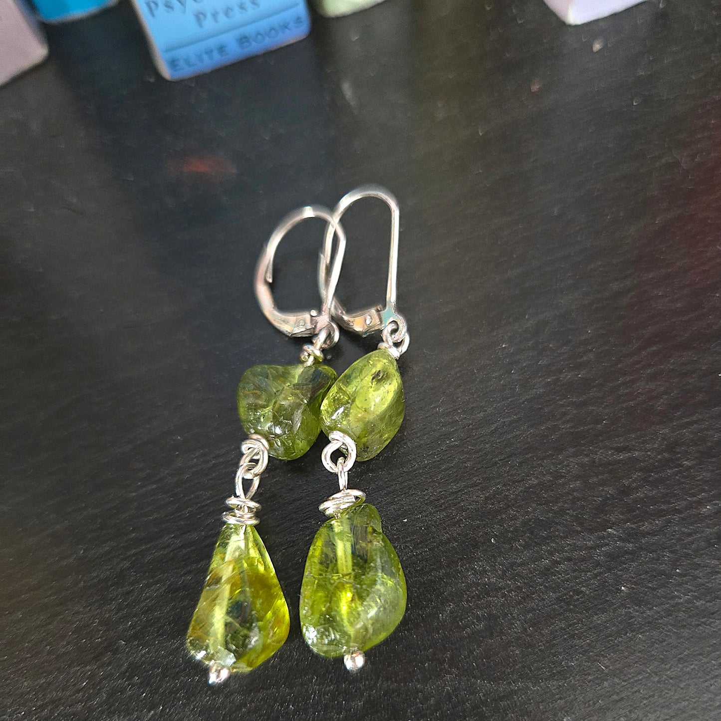 Drop Peridot Earrings