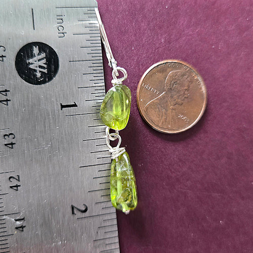 Drop Peridot Earrings