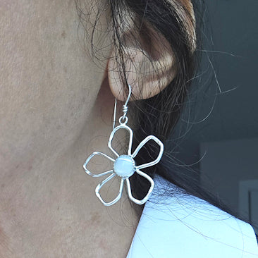 Mother of Pearl Blossom Earrings