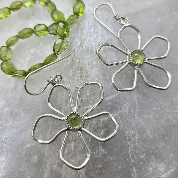 Peridot Blossom Earrings