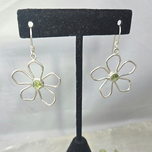 Peridot Blossom Earrings
